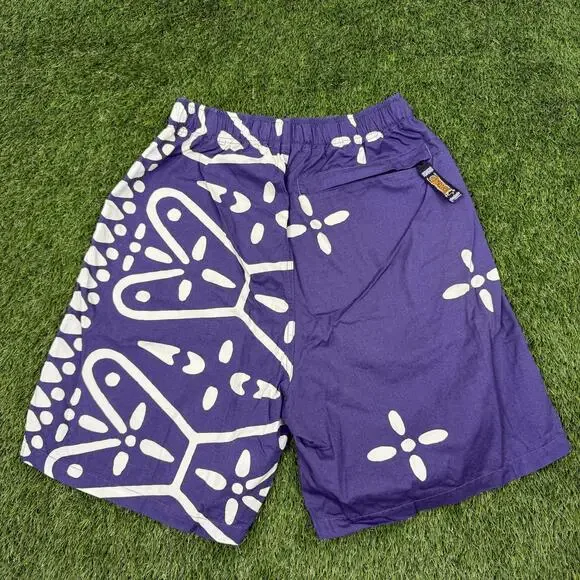 Kapital Purple Bandana Print Shorts